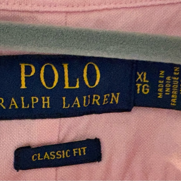 Polo Ralph Lauren Men’s Pink Classic Fit Button-Down Shirt Size XL TG - Picture 3 of 3